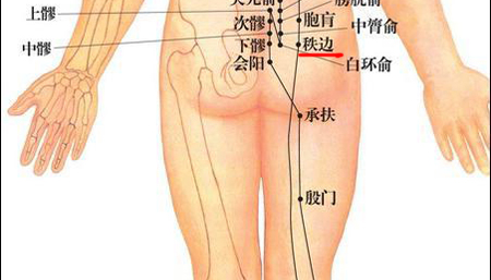 秩邊穴→治小便不利