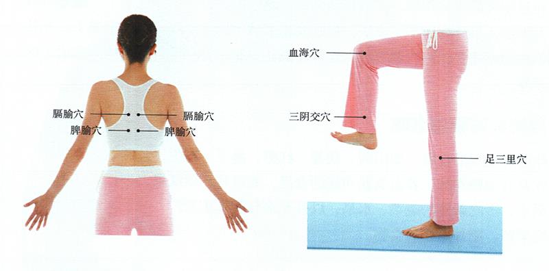 按摩穴位，改善氣血不足